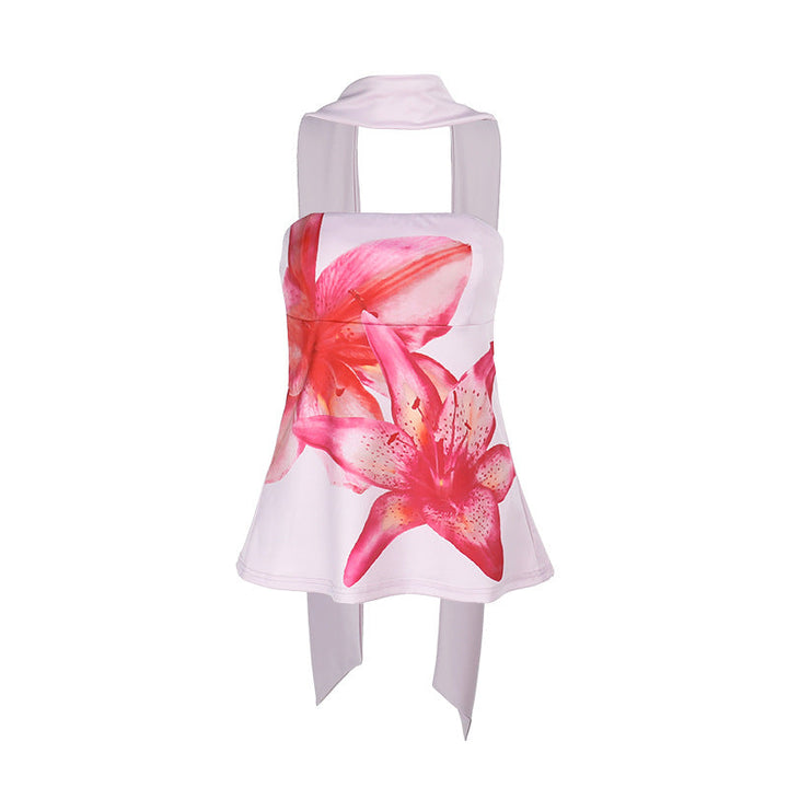 Damen Tankini-Oberteil mit floralem Print und elegantem Schnitt