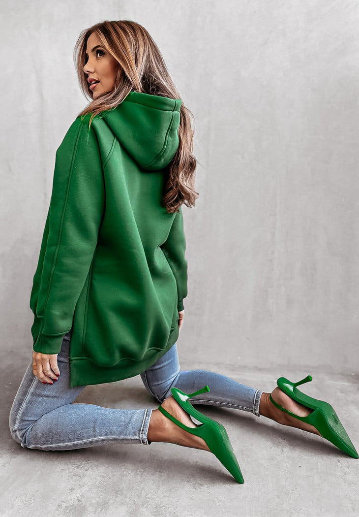 Olive | Sweat à capuche tendance en grande taille