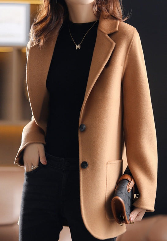 Doris - blazer da donna in tweed spesso per autunno e inverno