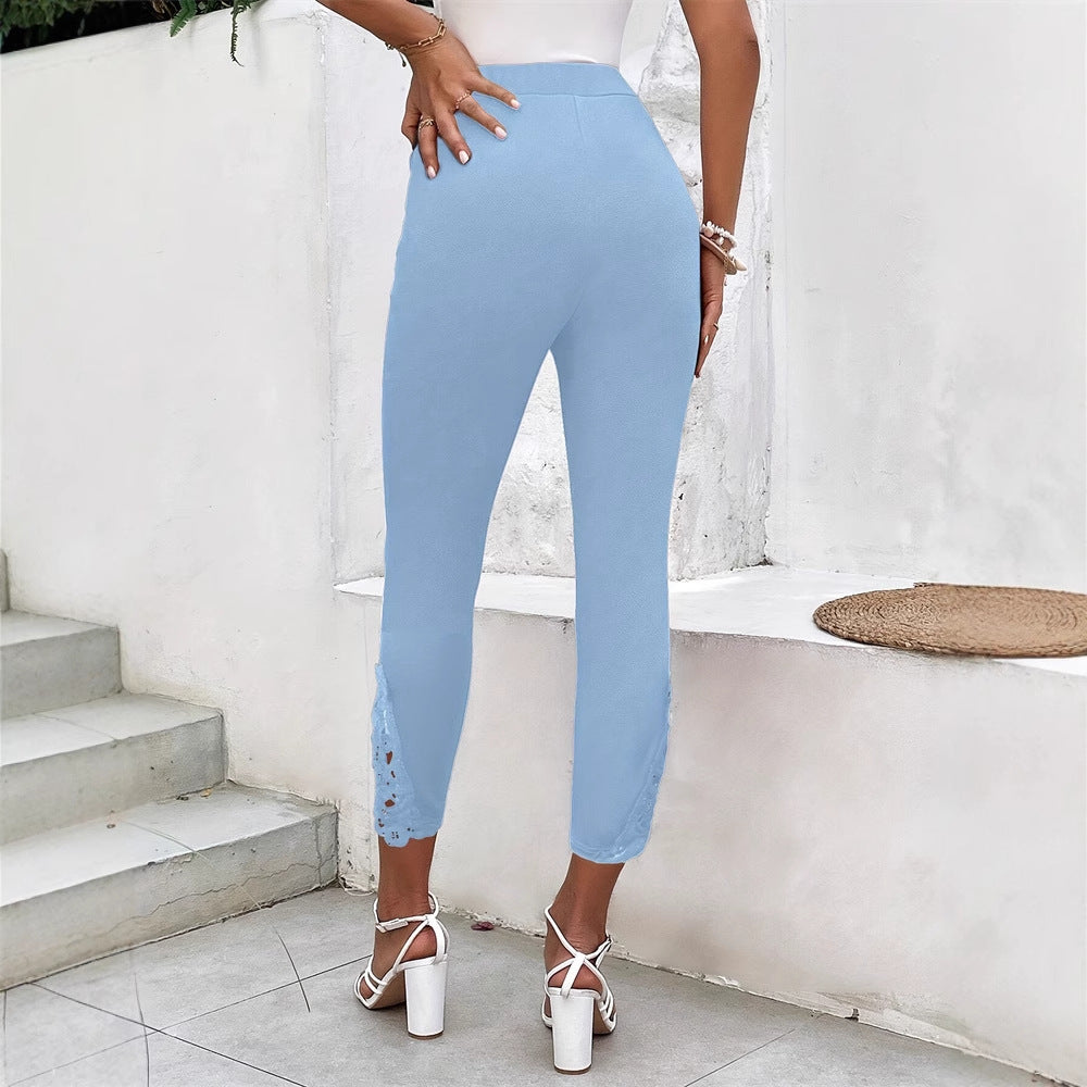 Leggings alla moda da donna con motivo a fori di alta qualità