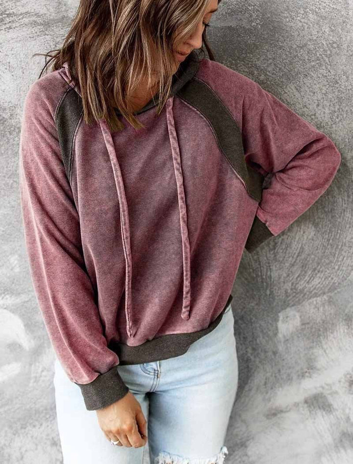 Lässiger gewaschener Full Zip Hoodie mit Reißverschluss für Damen | Perfekt für den Alltag
