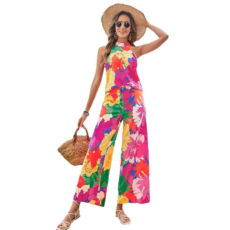 Tuta elegante da donna con motivo floreale – Leggera, comoda e versatile