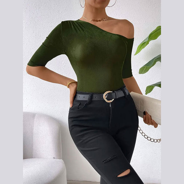 Top da donna monospalla – design asimmetrico, elegante e versatile