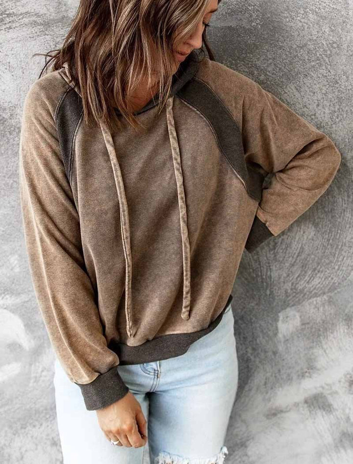 Lässiger gewaschener Full Zip Hoodie mit Reißverschluss für Damen | Perfekt für den Alltag