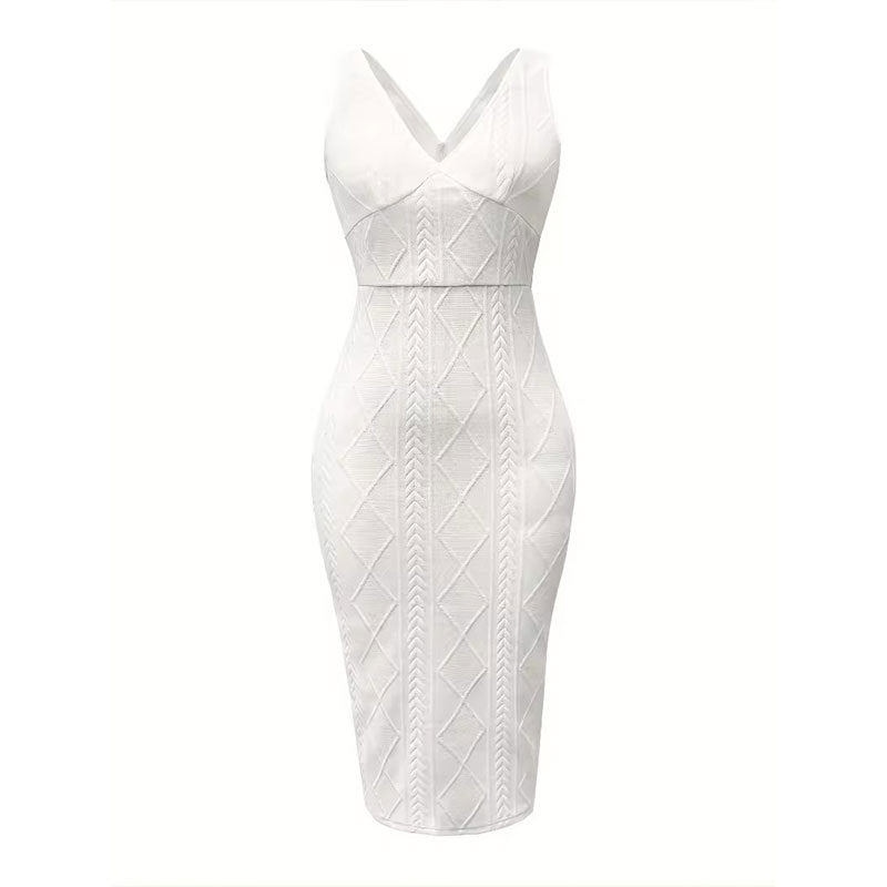 Abito da sera elegante per occasioni speciali – Design geometrico per una silhouette mozzafiato