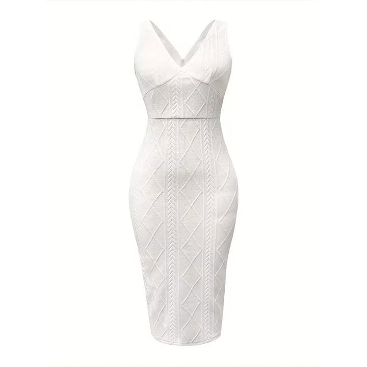 Abito da sera elegante per occasioni speciali – Design geometrico per una silhouette mozzafiato