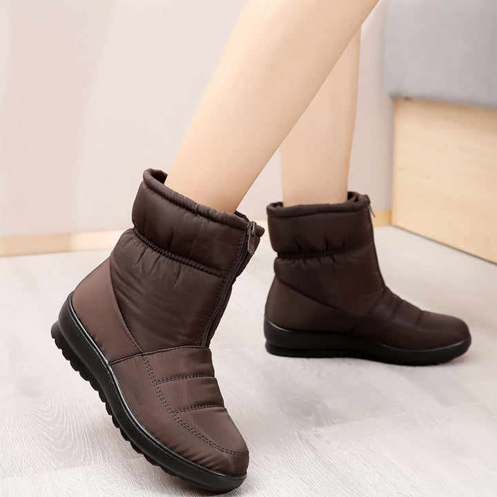 Bottines plates d'hiver décontractées imperméables pour femmes | Parfaites pour les activités de plein air