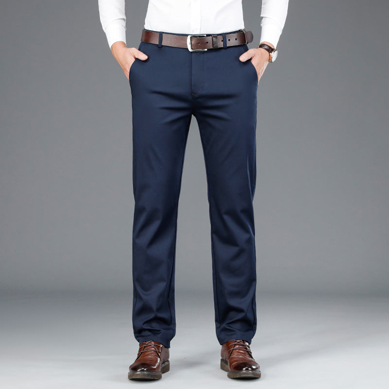 Pantalon élégant pour homme en tissu avec pli marqué – Pantalon classique d'affaires pour bureau, événements et quotidien
