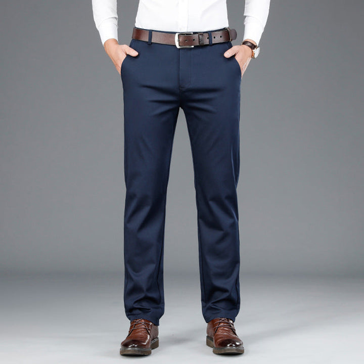 Pantalon élégant pour homme en tissu avec pli marqué – Pantalon classique d'affaires pour bureau, événements et quotidien