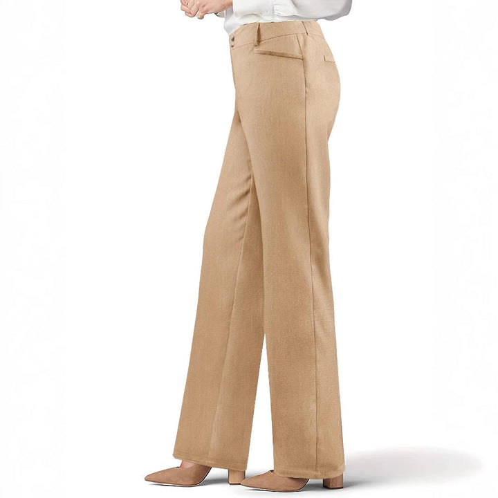Pantaloni da donna eleganti e comodi a vita alta con bottoni decorativi