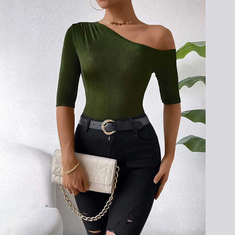 Top da donna monospalla – design asimmetrico, elegante e versatile