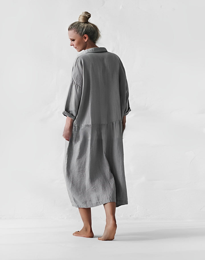 FLEUR - Robe élégante grise