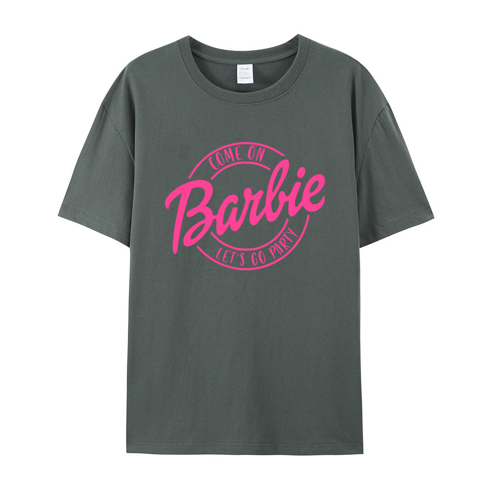 T-shirt imprimé Barbie fête rétro de Sandy