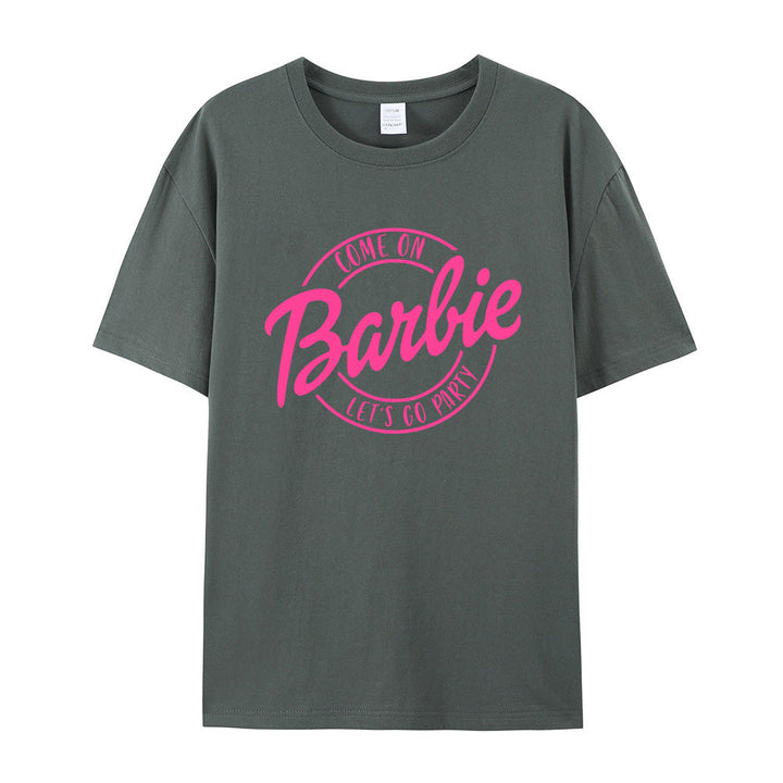 T-shirt imprimé Barbie fête rétro de Sandy