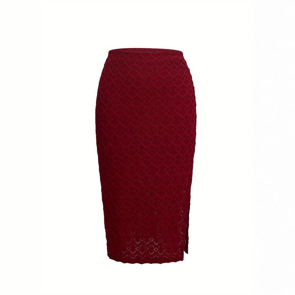 Gonna a matita da donna con design strutturato e spacco laterale