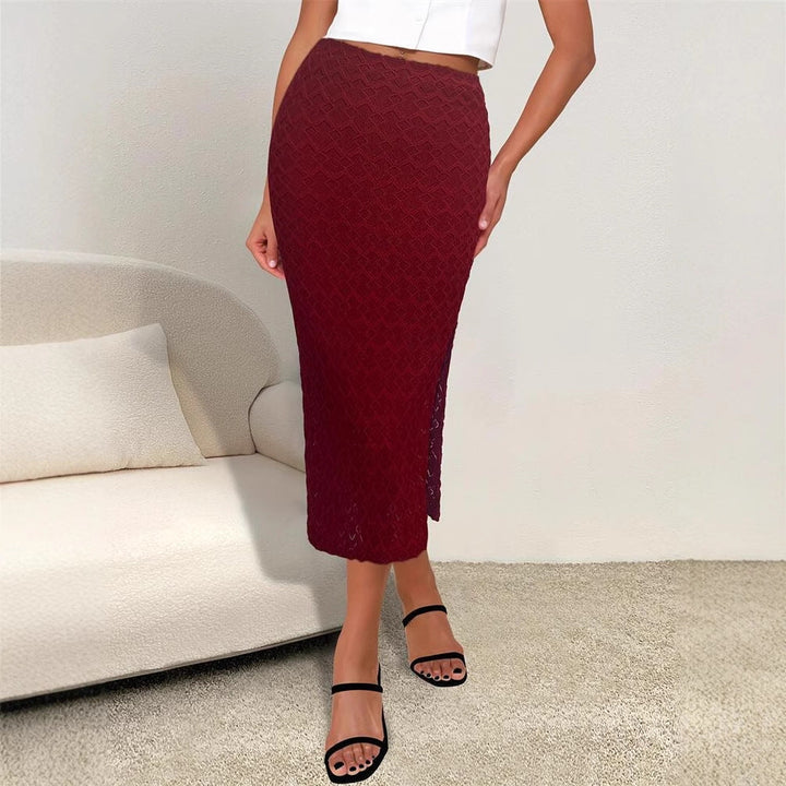 Gonna a matita da donna con design strutturato e spacco laterale