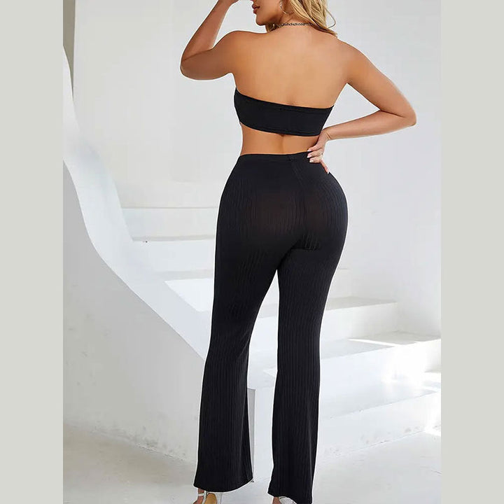 Tuta elegante da donna con cut-out e taglio asimmetrico – elegante e comoda per ogni occasione