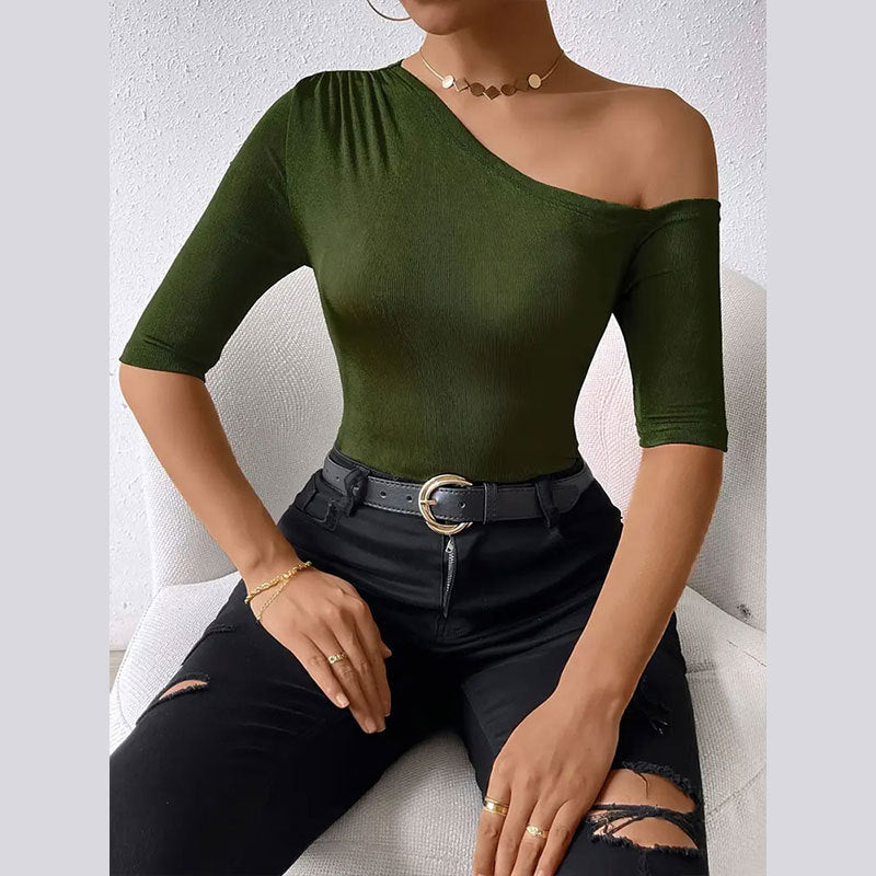 Top da donna monospalla – design asimmetrico, elegante e versatile