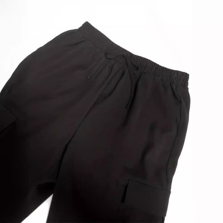 Pantaloni utility da donna per il tempo libero con vita elastica e orlo regolabile