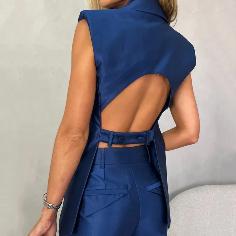 Janice - Ensemble mode débardeur dos nu mercerisé et pantalon