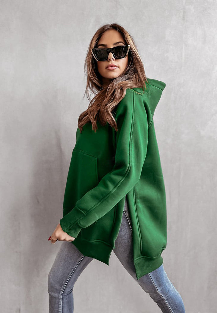 Olive | Sweat à capuche tendance en grande taille
