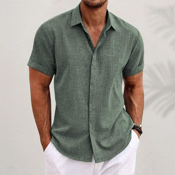 Camicia in lino di cotone