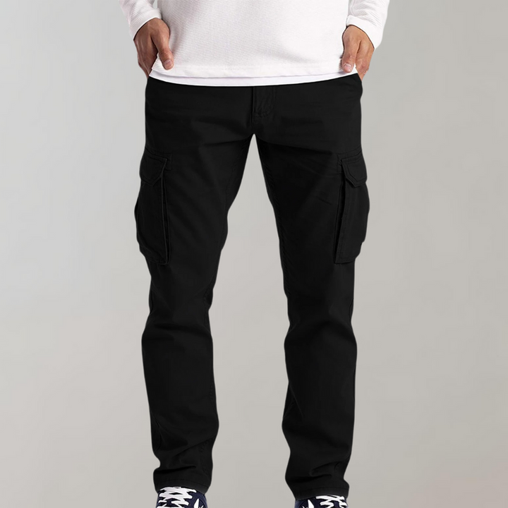 Pantalon cargo homme avec poches latérales – Pantalon de loisirs robuste au look streetwear pour le quotidien, l'extérieur et le travail