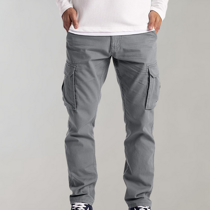 Pantalon cargo homme avec poches latérales – Pantalon de loisirs robuste au look streetwear pour le quotidien, l'extérieur et le travail