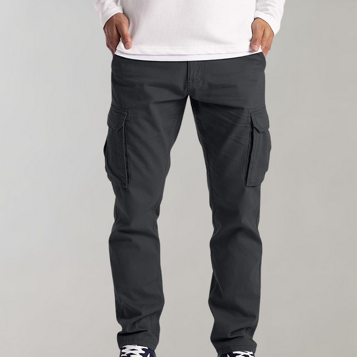 Pantalon cargo homme avec poches latérales – Pantalon de loisirs robuste au look streetwear pour le quotidien, l'extérieur et le travail
