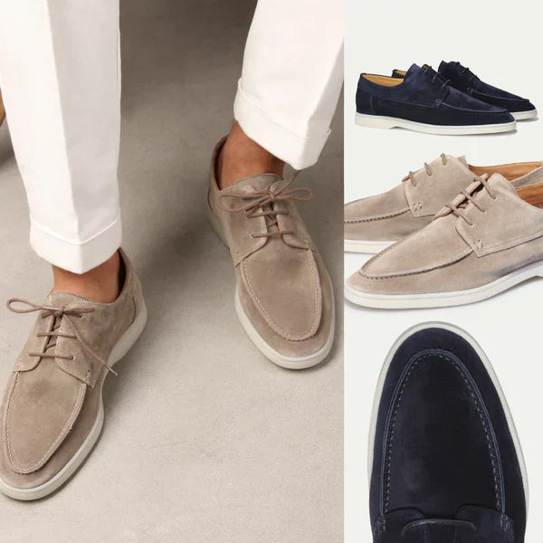 Baskets élégantes pour hommes en daim – Chaussures de loisirs confortables avec semelle sportive