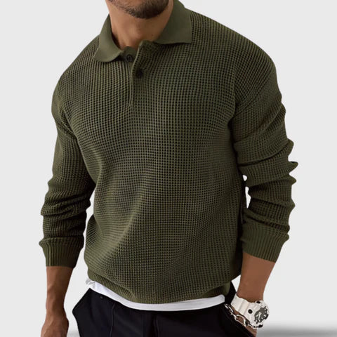 Adriel - pull polo tricoté élégant pour hommes