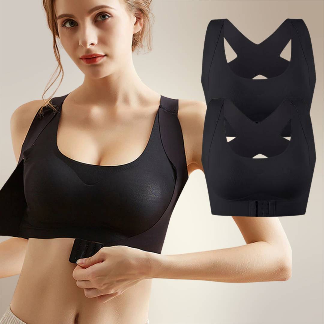 Nahtloser Kompressions-BH mit Frontverschluss – Post-OP & Sport BH für Damen