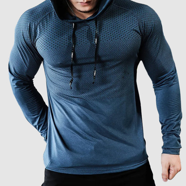 Herren Sport Hoodie – Atmungsaktives Langarmshirt mit Kapuze für Training & Freizeit