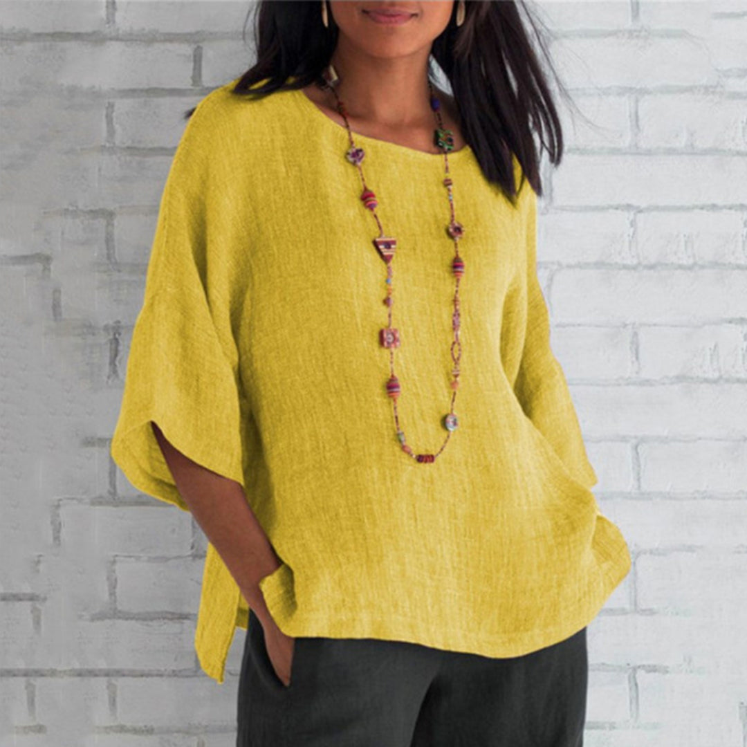 Jocelyn - blouse - décontractée - lin - adaptée pour tous les jours pour femmes