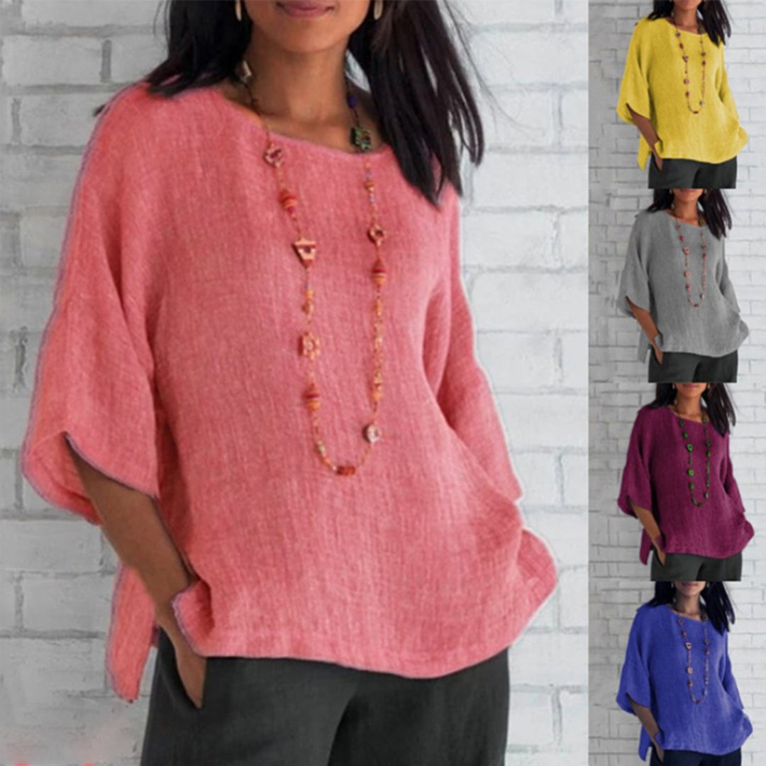 Jocelyn - blouse - décontractée - lin - adaptée pour tous les jours pour femmes