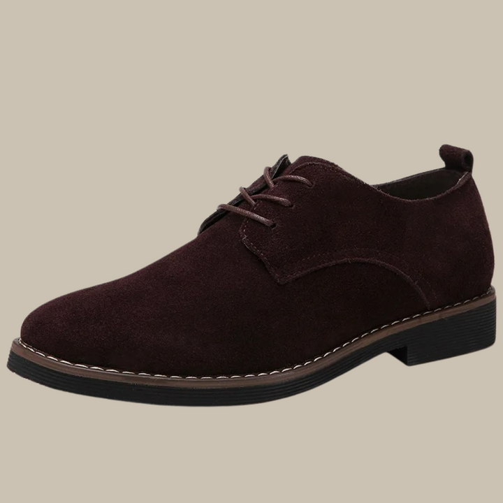 Chaussures à lacets en daim pour hommes – Derbys élégants avec semelle antidérapante pour affaires et loisirs