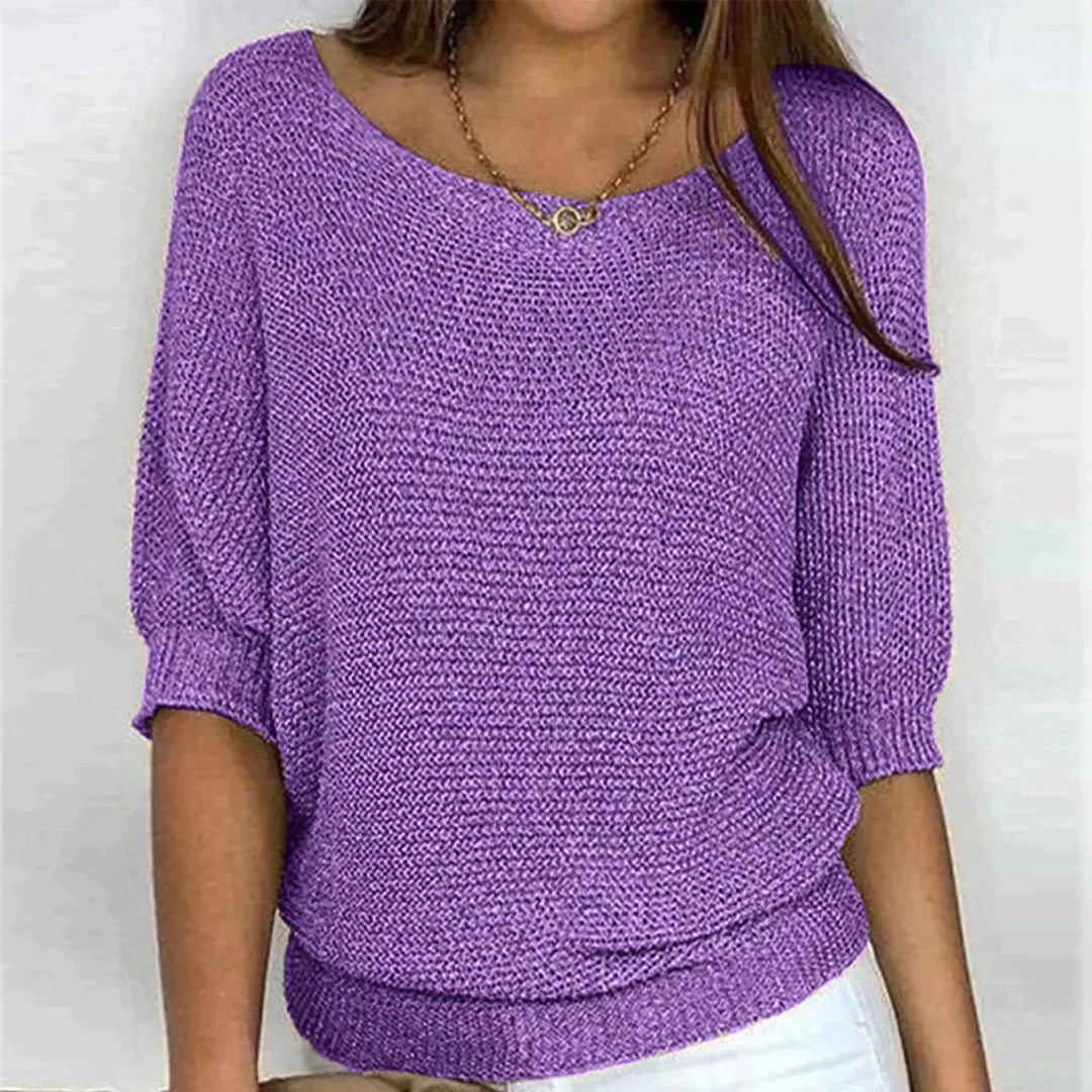 Bellerose - Top - Elegante - Motivo a maglia / Design versatile - Adatto per tutti i giorni per donna