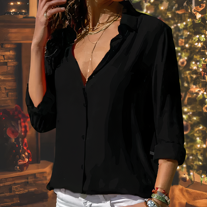 XAVIERA | Elegant blouse with long sleeves
