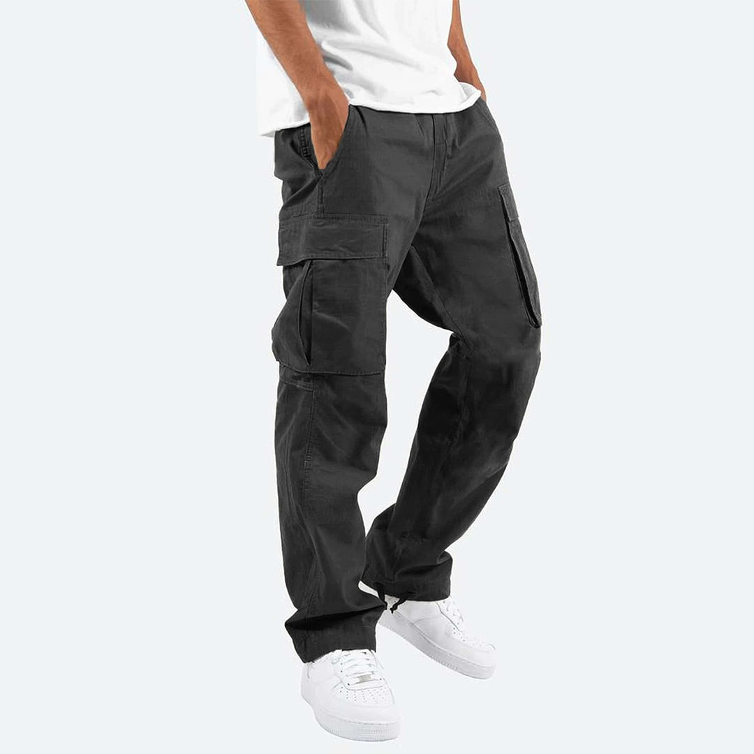 Pantalon cargo homme avec poches – Pantalon utilitaire ample style streetwear pour quotidien & loisirs