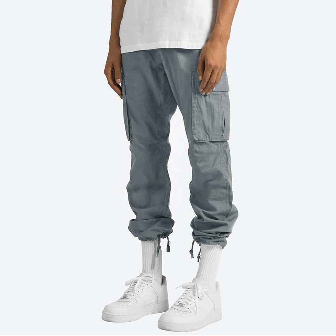 Pantalon cargo homme avec poches – Pantalon utilitaire ample style streetwear pour quotidien & loisirs
