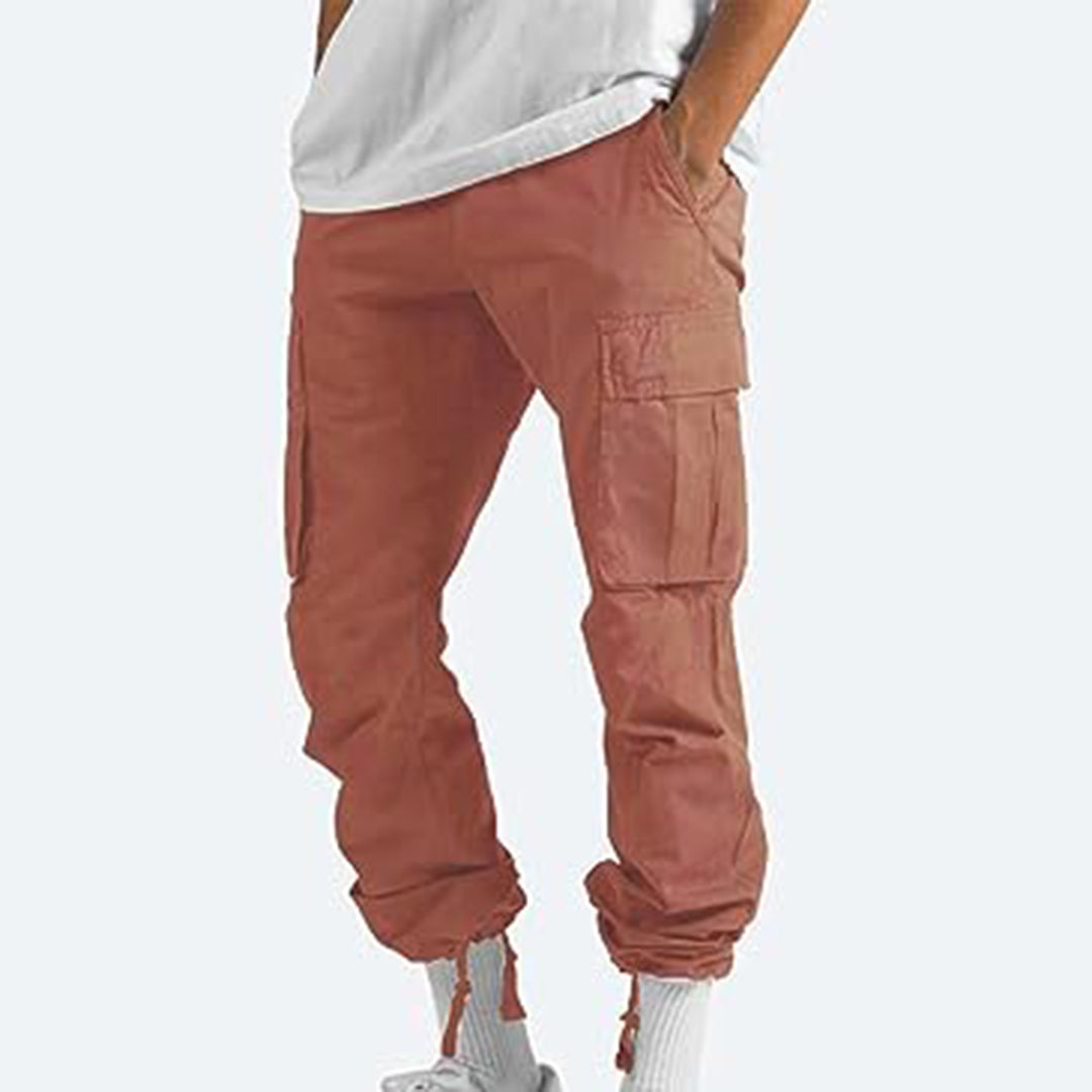 Pantalon cargo homme avec poches – Pantalon utilitaire ample style streetwear pour quotidien & loisirs