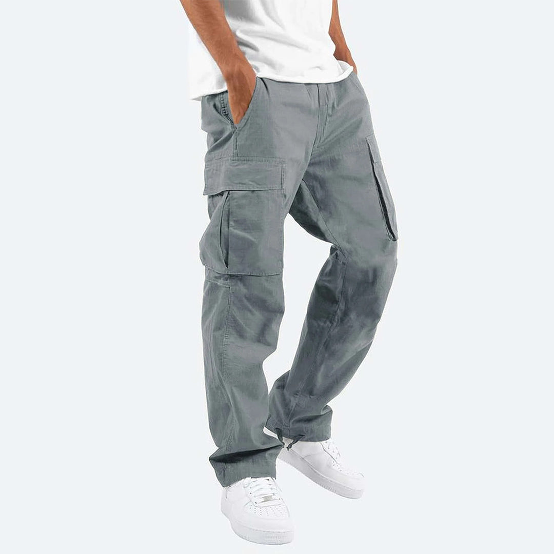 Pantalon cargo homme avec poches – Pantalon utilitaire ample style streetwear pour quotidien & loisirs