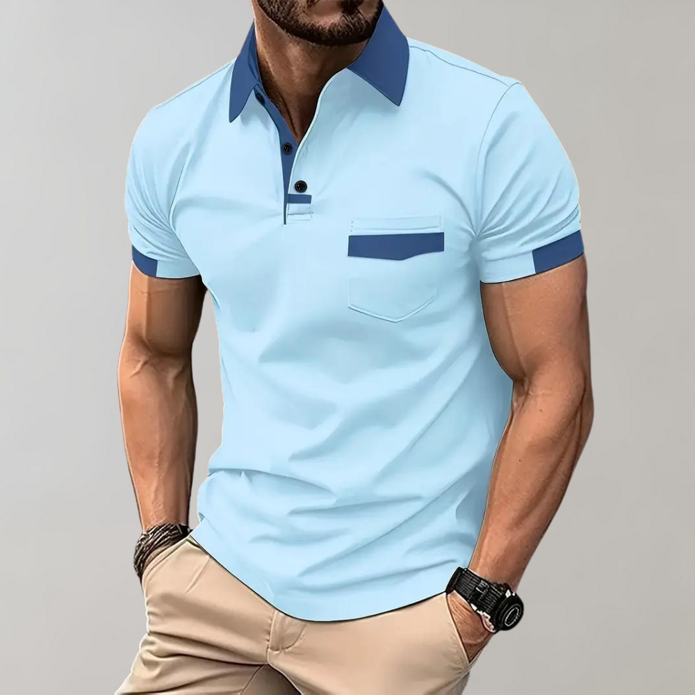 Herren Poloshirt mit Kontrastdetails – Kurzarm Sommer Polo für Freizeit & Alltag