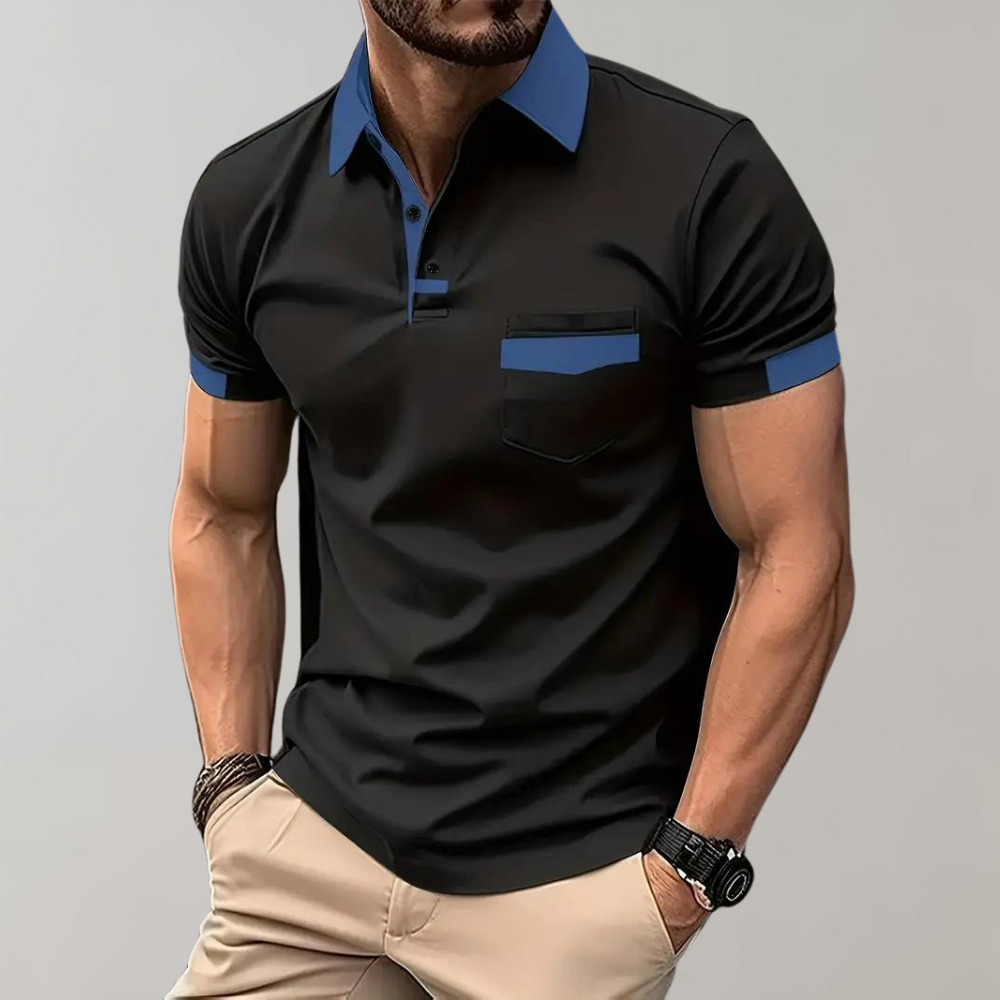 Herren Poloshirt mit Kontrastdetails – Kurzarm Sommer Polo für Freizeit & Alltag