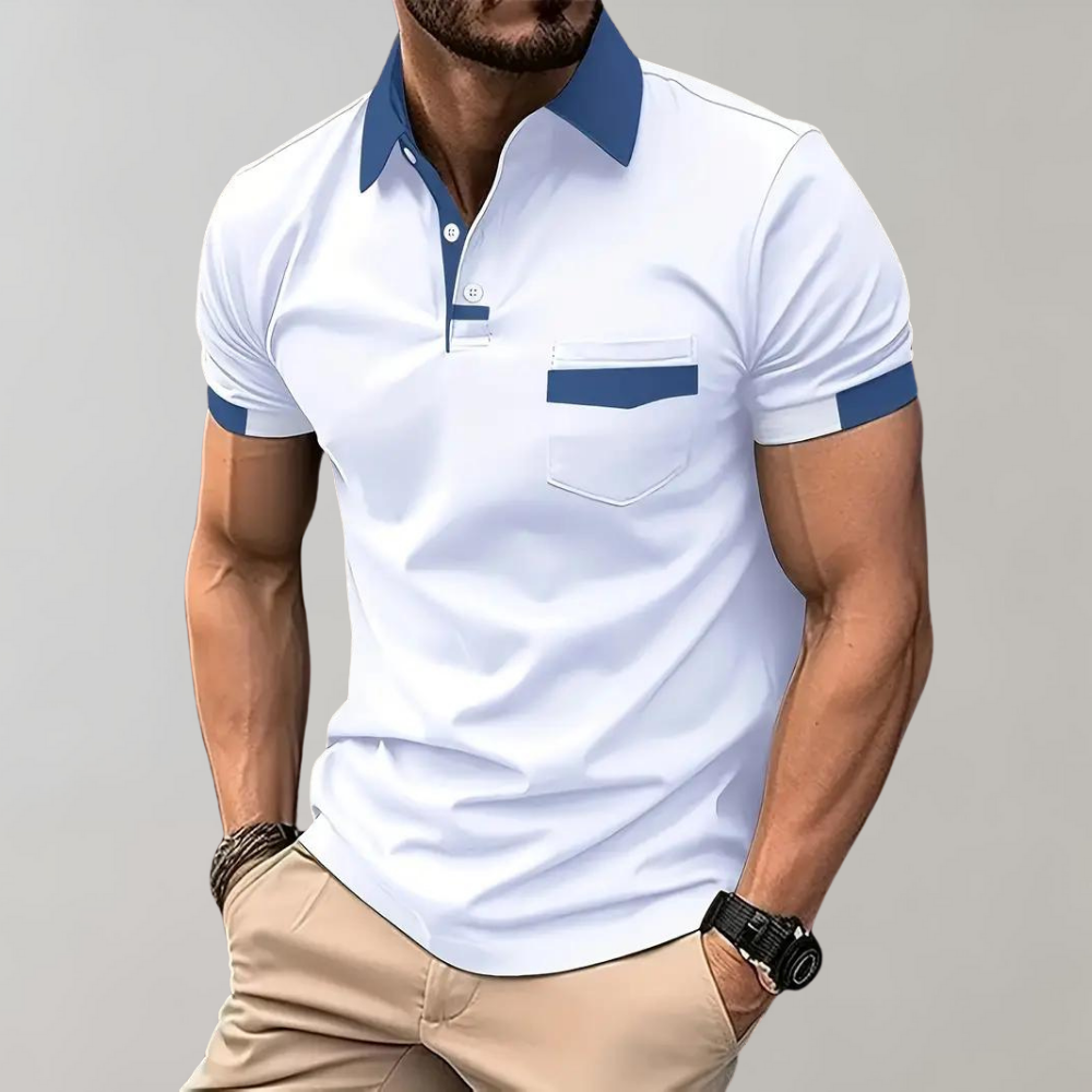 Herren Poloshirt mit Kontrastdetails – Kurzarm Sommer Polo für Freizeit & Alltag