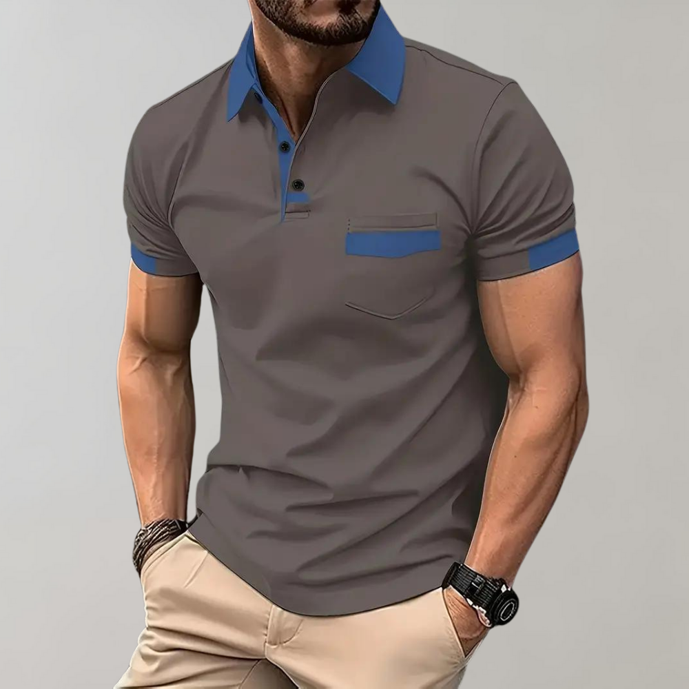 Herren Poloshirt mit Kontrastdetails – Kurzarm Sommer Polo für Freizeit & Alltag