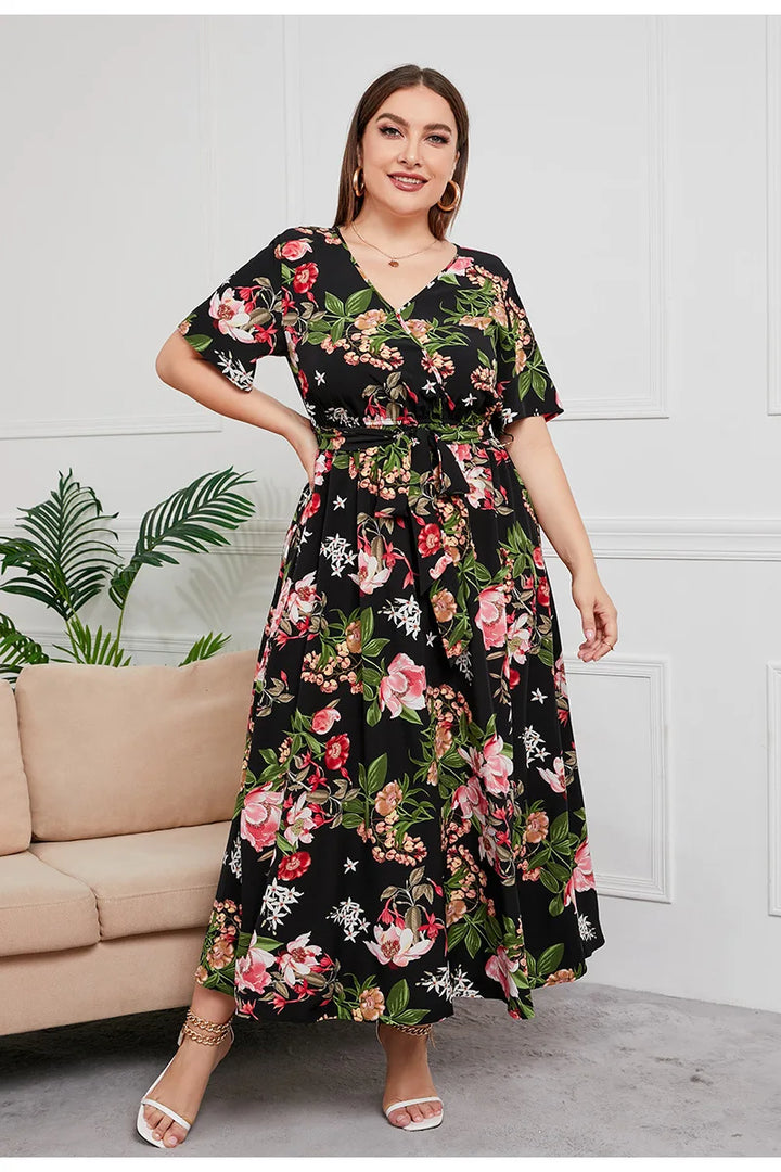 Juliann - Robe d'été grande taille avec décolleté en V