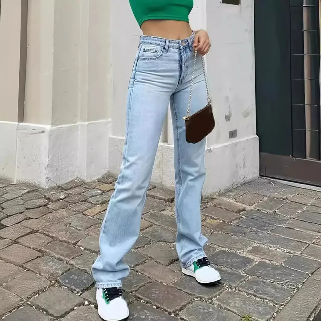 Paislynn - Jean chic avec taille haute