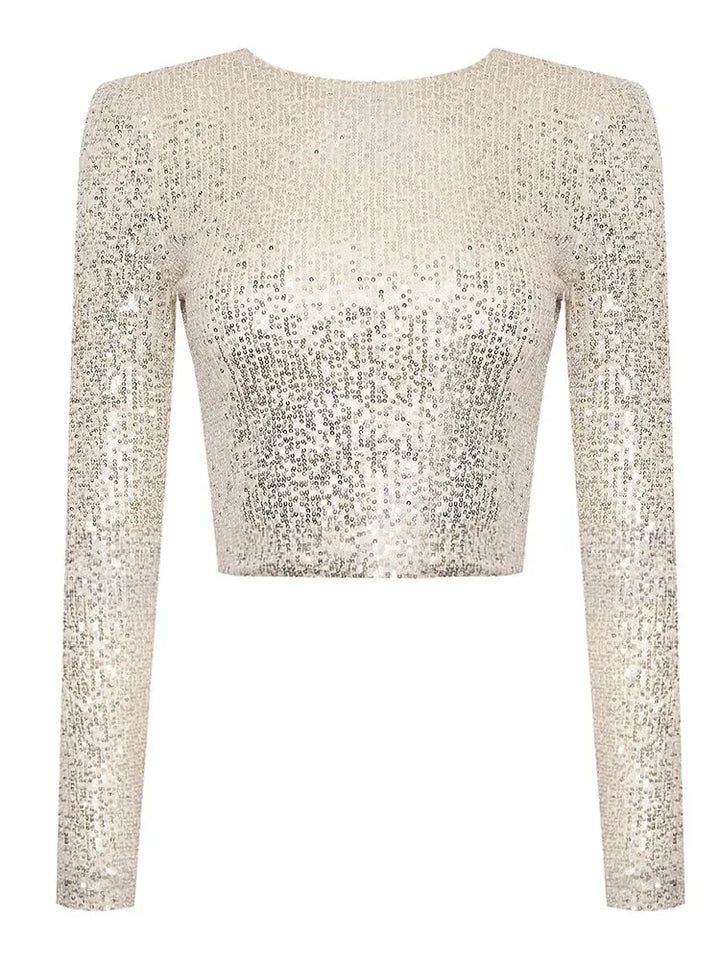 Rosalee - Haut élégant avec ornements en paillettes