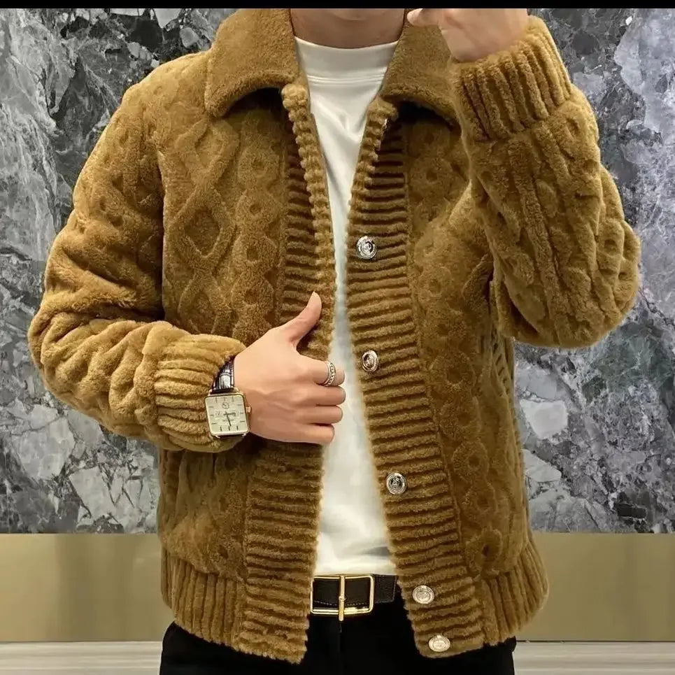 Riley - Calda giacca di maglia invernale per uomo